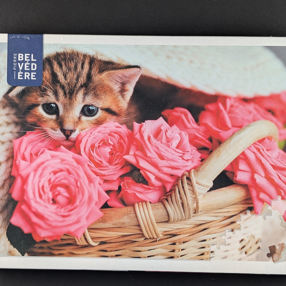 Pierre Belvédère Kitten and Roses Puzzle